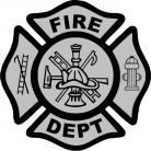 Black and Reflective Fire Dept Decal